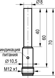 Габариты OY CC12B-2-2,5-PS4